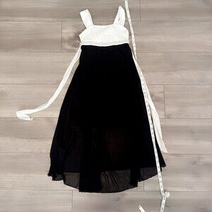 Black & White Dress with Rhinestone Waist – Girls Size 8